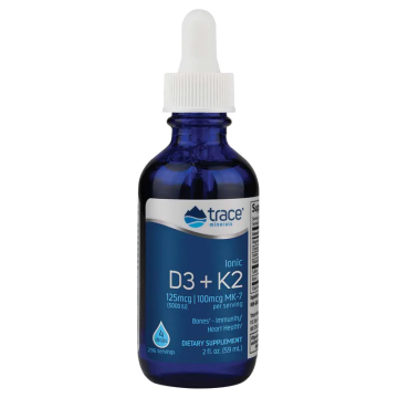 Trace Minerals, Ионные витамины D3+K2, жидкость, 59 мл