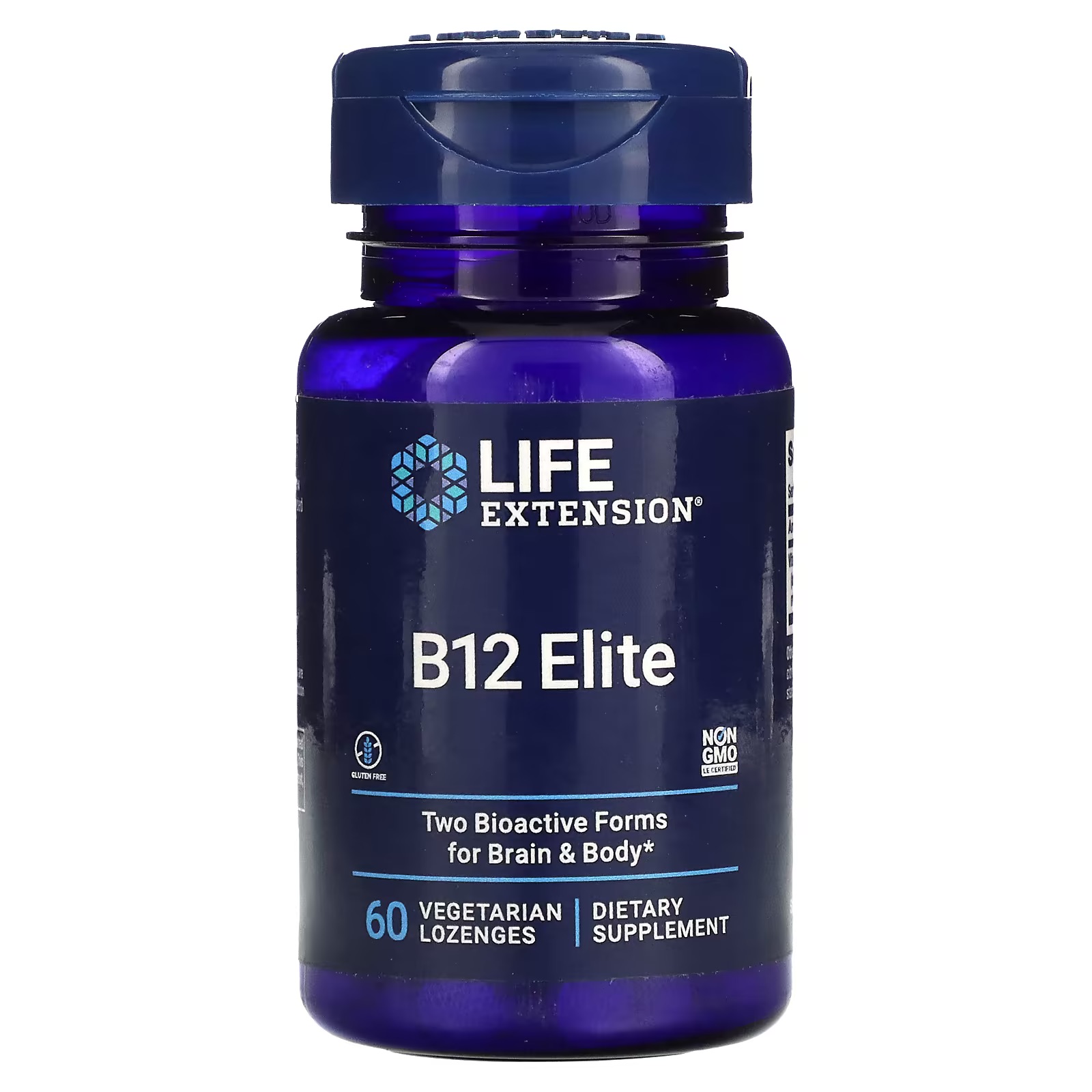 Life Extension, B12 Elite (метилкобаламин + аденозилкобаламин), таблетки для рассасывания, 60 шт.