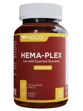 NDCG, Hema-Plex, витаминный комплекс с железом, капсулы, 60 шт.