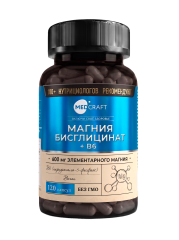 MEDCRAFT, Магний (бисглицинат) + витамин B6 (P-5-P), капсулы, 120 шт.