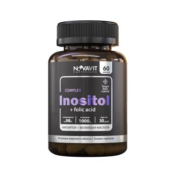 NOVAVIT nutritions, Инозитол + Фолиевая кислота (B9), капсулы, 60 шт.
