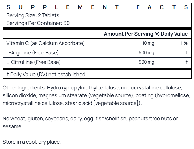 Jarrow Formulas, Arginine-Citrulline Sustain/Аргинин- цитруллин, сустаин, таблетки, 120 шт.