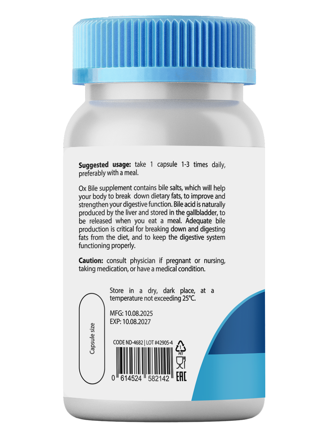 Matwave, Ox Bile (Бычья желчь), капсулы, 60 шт.