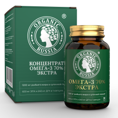ORGANIC RUSSIA, Омега-3 жирные кислоты высокой концентрации «Экстра», капсулы, 30 шт.
