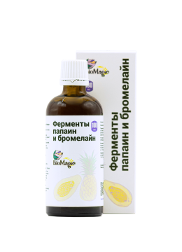 BioMagic, Ферменты папаин и бромелайн, жидкость, 100 мл