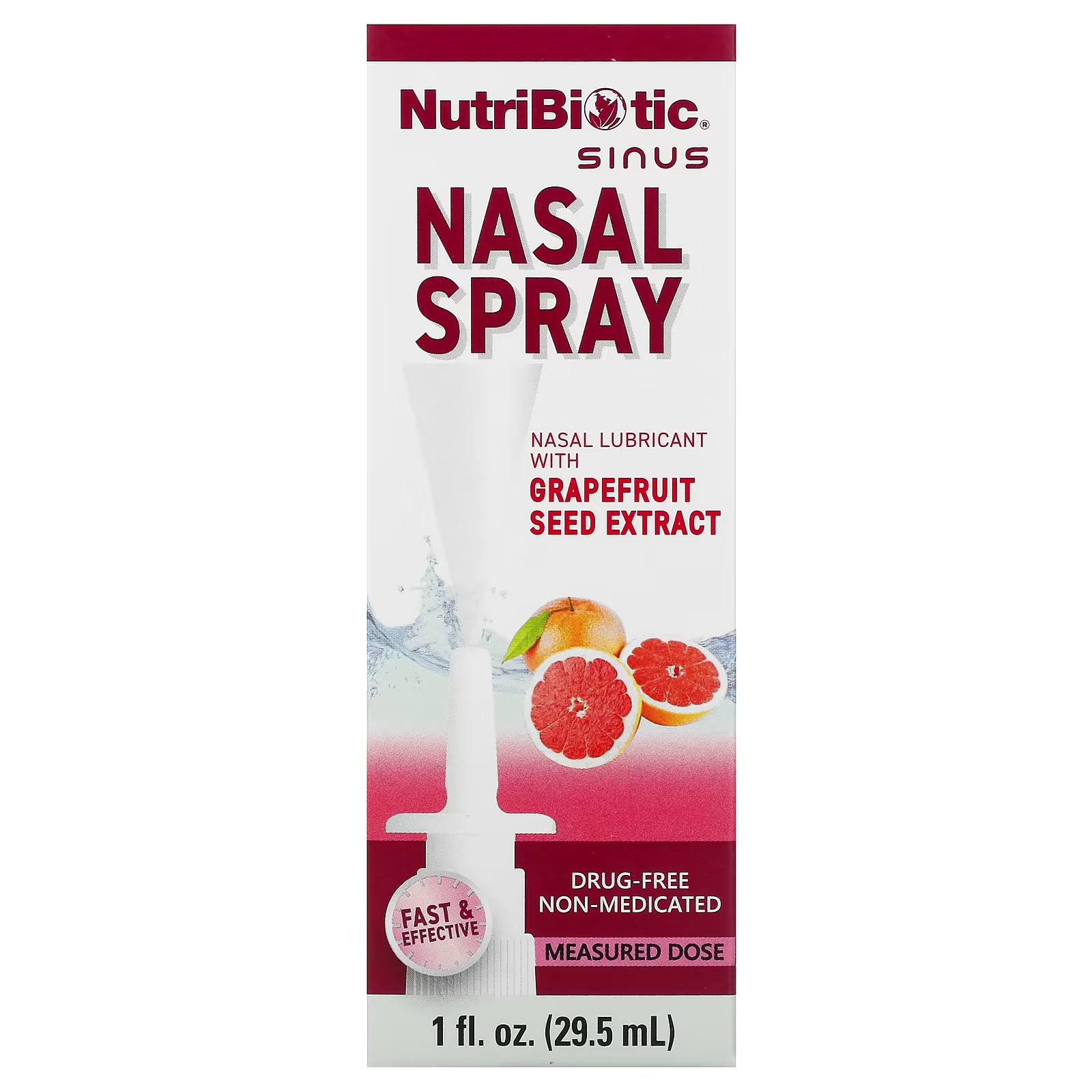 NutriBiotic, Назальный спрей с экстрактом семян грейпфрута, жидкость, 30 мл