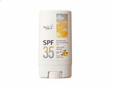 Фруто парк, Солнцезащитный стик spf 35 для лица и тела минеральный с оксидом цинка, 13 г