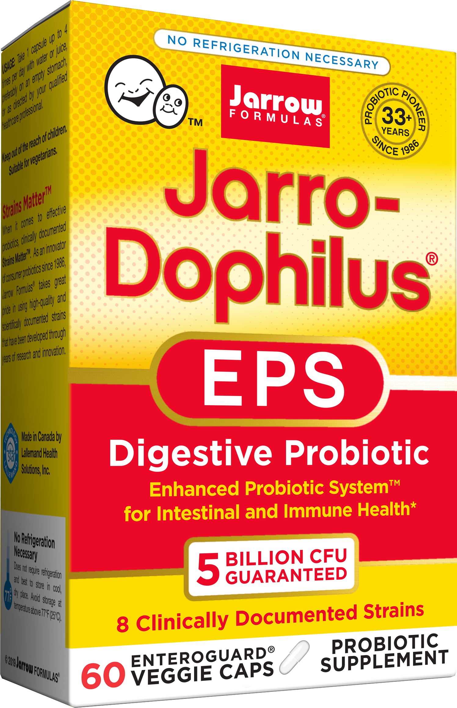 Jarrow Formulas, Jarro-Dophilus EPS (устойчивый пробиотик), капсулы, 60 шт.