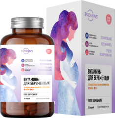 Biomins x maam, Витаминно-минеральный комплекс для планирующих беременность, беременных и кормящих женщин, растительные капсулы, 120 шт.