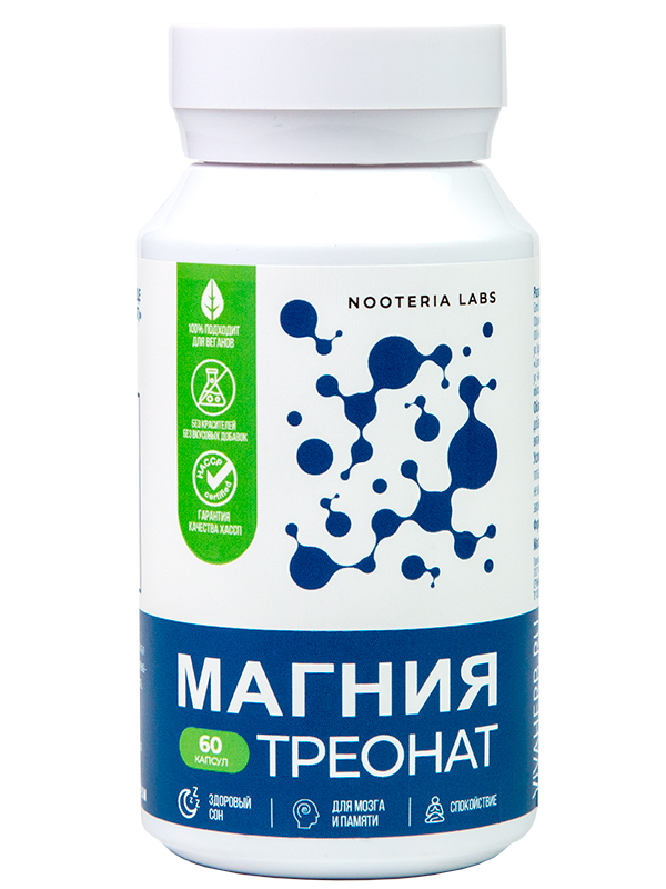 Nooteria Labs, Магний (треонат), капсулы, 60 шт.