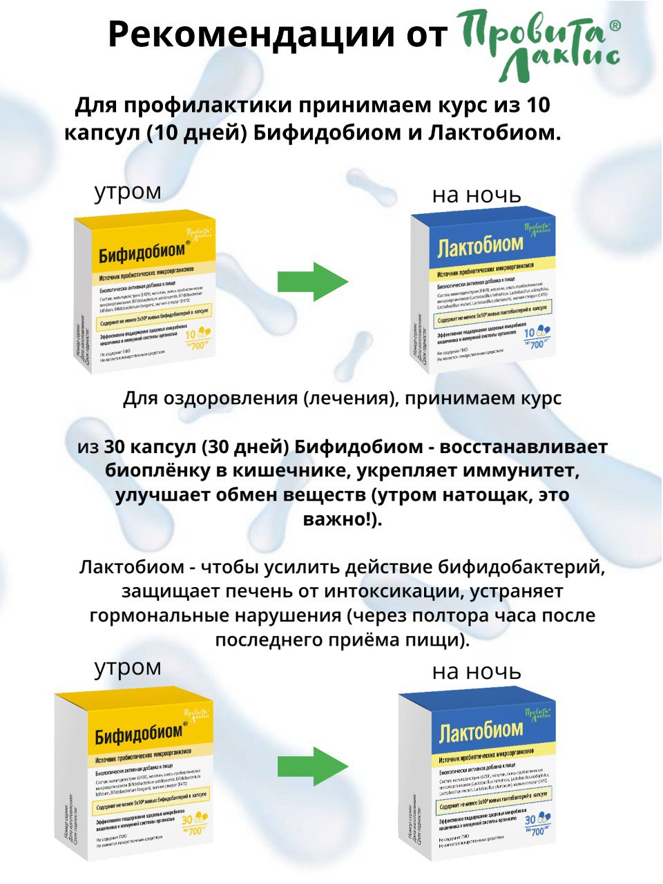 Провита Лактис, Бифидобиом, капсулы, 10 шт.