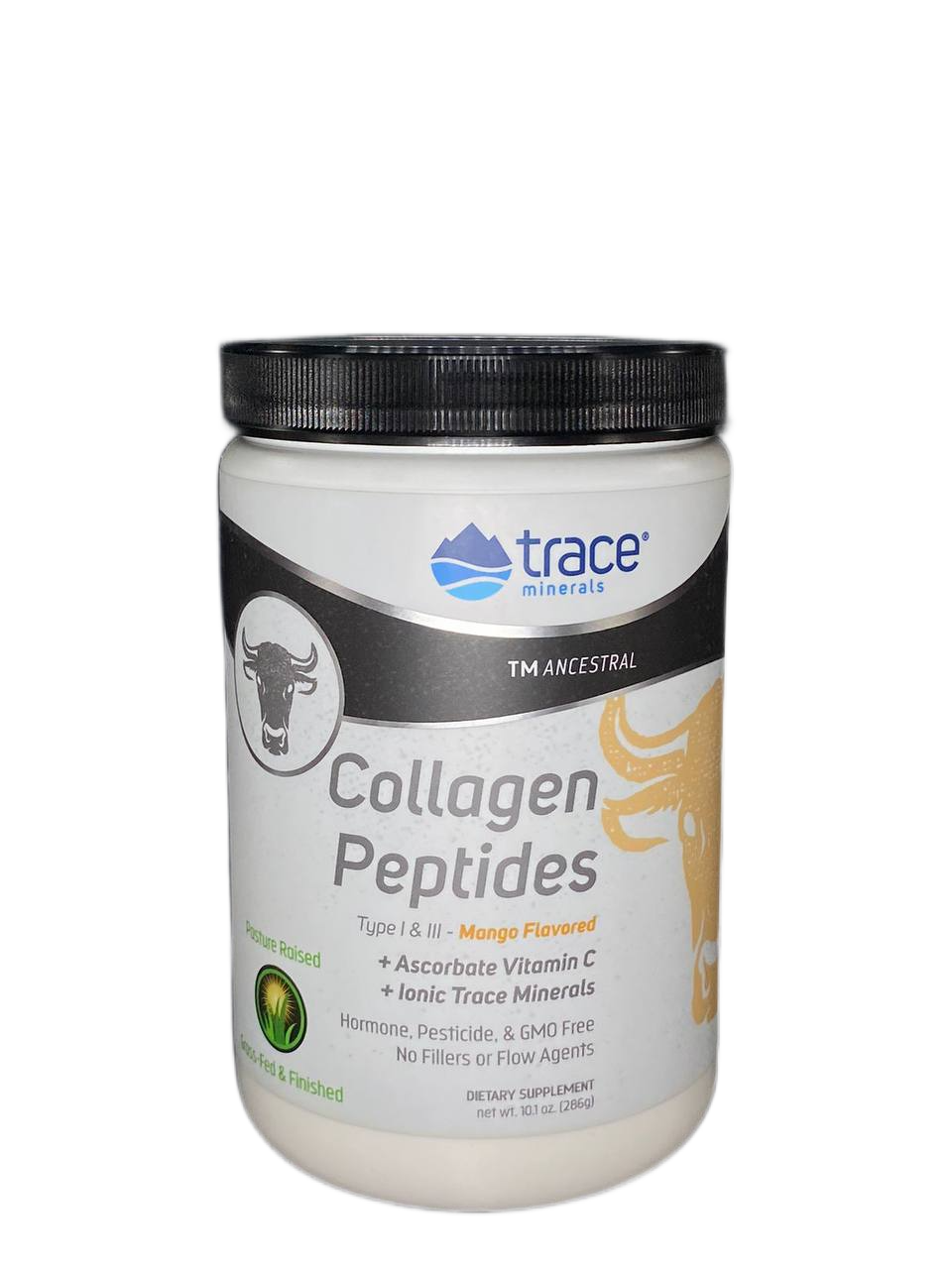 Trace minerals, Коллаген (I и III типа) + витамин С + минералы, со вкусом манго, порошок, 286 г