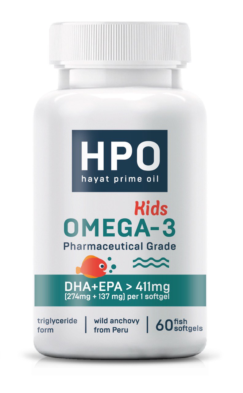 HayatPrimeOil, Омега 3 Kids, капсулы (халяль), 60 шт.