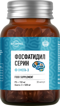 Biomins, Омега-3 + Фосфатидилсерин, капсулы, 30 шт.
