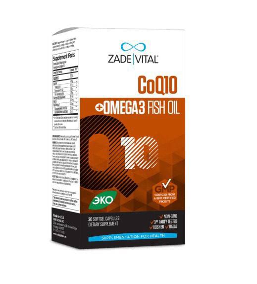 Zade Vital, Коэнзим Q10 (убихинон) + Омега 3, капсулы, 30 шт.