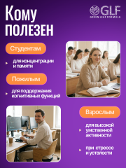 Green Leaf Formula, Ежовик гребенчатый + Бакопа Монье, (ноотропный комплекс), капсулы, 30 шт.