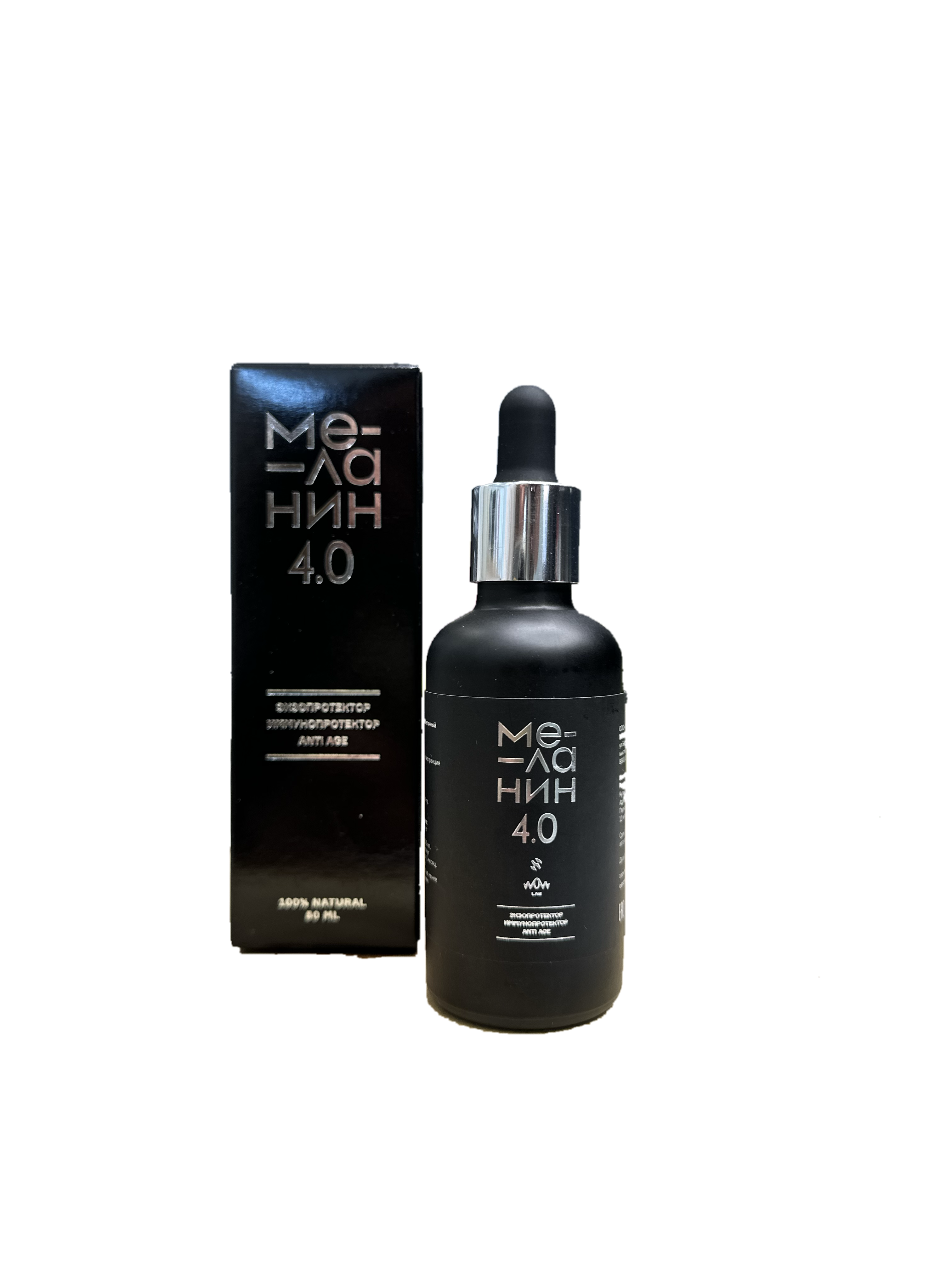 WOW LAB, Меланин 4.0, Напиток функциональный, Клеточный сок пихты сибирской с меланином, жидкость, 50 мл