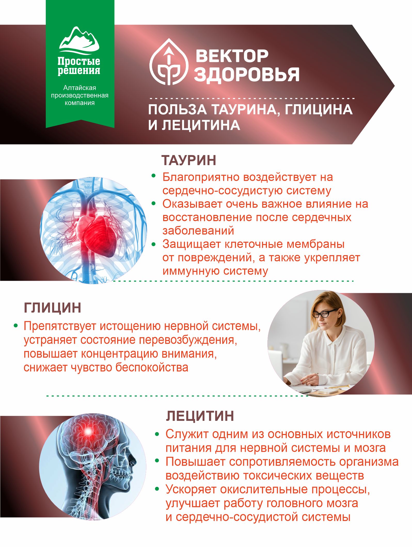 Алтай Простые решения, Комплекс «Таурин Глицин Лецитин», капсулы, 60 шт.