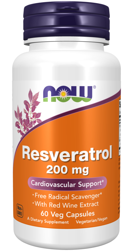 Now Foods, Натуральный Ресвератрол, капсулы, 60 шт.