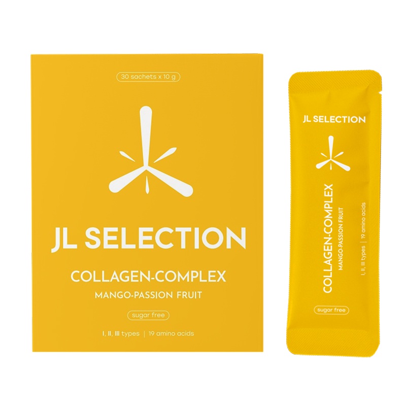 JL SELECTION, Коллаген-комплекс с витамином C, со вкусом манго-маракуйя, 30*10 г