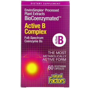 Natural Factors, Комплекс «Active B» (для здоровья организма), капсулы, 60 шт.