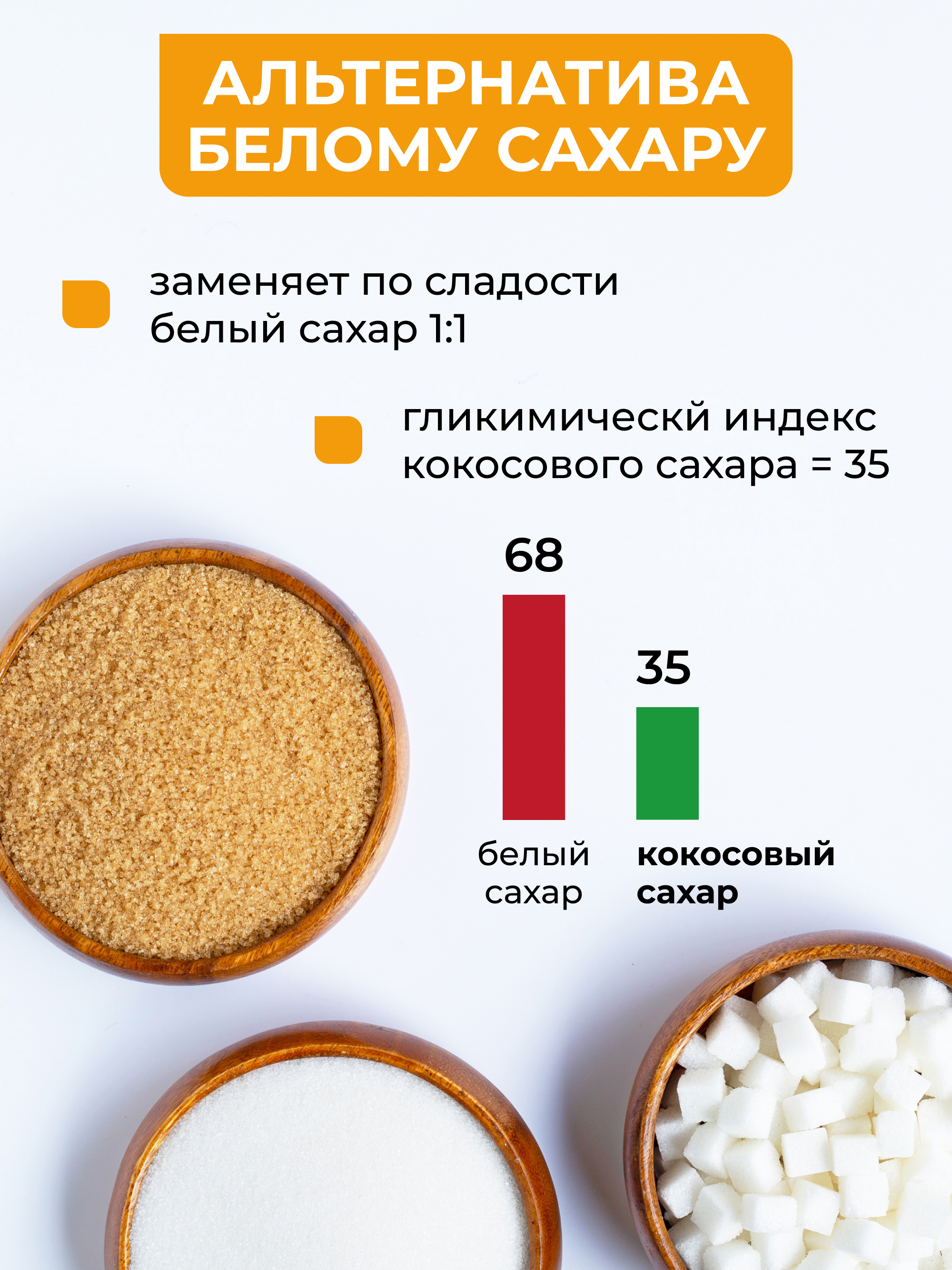 Yappi, Кокосовый сахар органический, 500 г