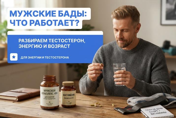 БАДы для мужчин: какие нутриенты реально работают и как выбрать комплекс