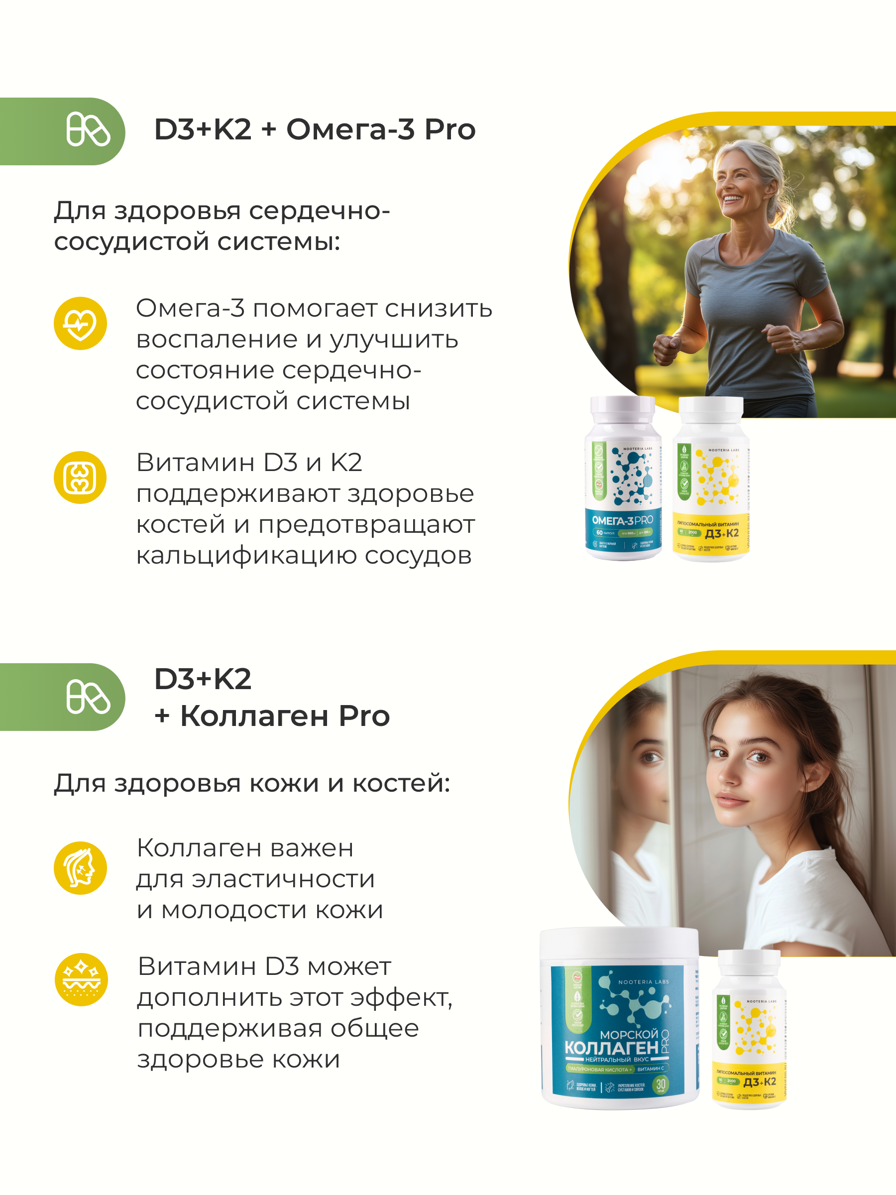 Nooteria Labs, Липосомальный витамин D3+K2, капсулы, 60 шт.