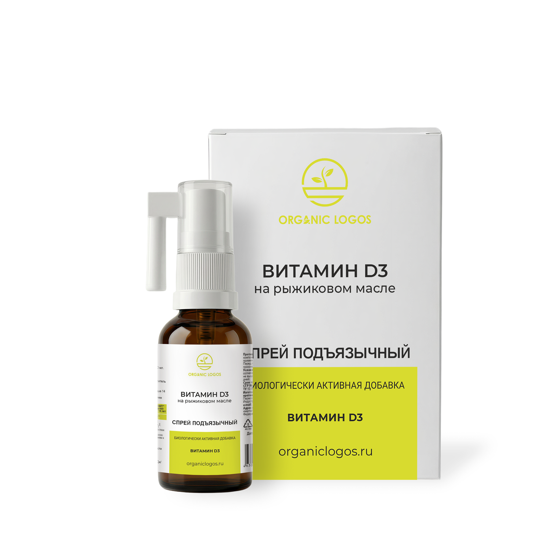 ORGANIC LOGOS, Витамин D3 на рыжиковом масле, жидкость, 30 мл