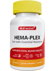 Matwave, Hema-Plex, витаминный комплекс с железом, таблетки, 30 шт.