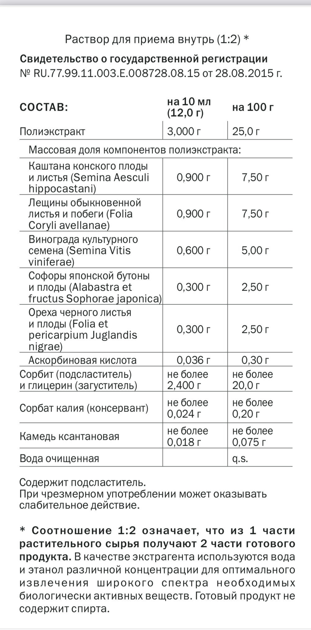 Vitauct, Веноспас (здоровье и легкость ног), раствор, 350 мл