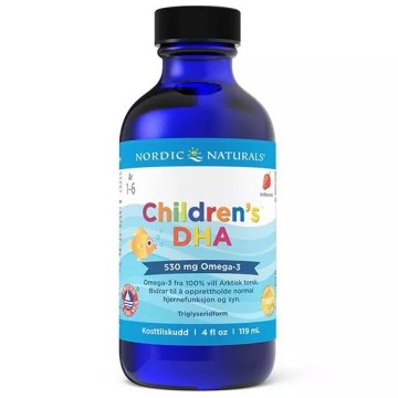 Nordic Naturals, Children's DHA, со вкусом клубники, жидкость, 119 мл