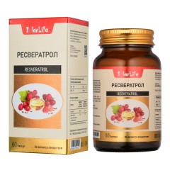 SolarLife, Ресвератрол, антиоксидант, капсулы, 60 шт.