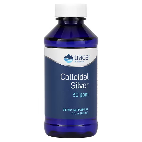 Trace Minerals, Коллоидное серебро, жидкость, 118 мл