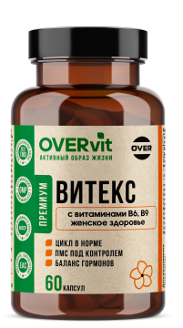 OVERVit, Витекс с витаминами В6 и В9, капсулы, 60 шт.