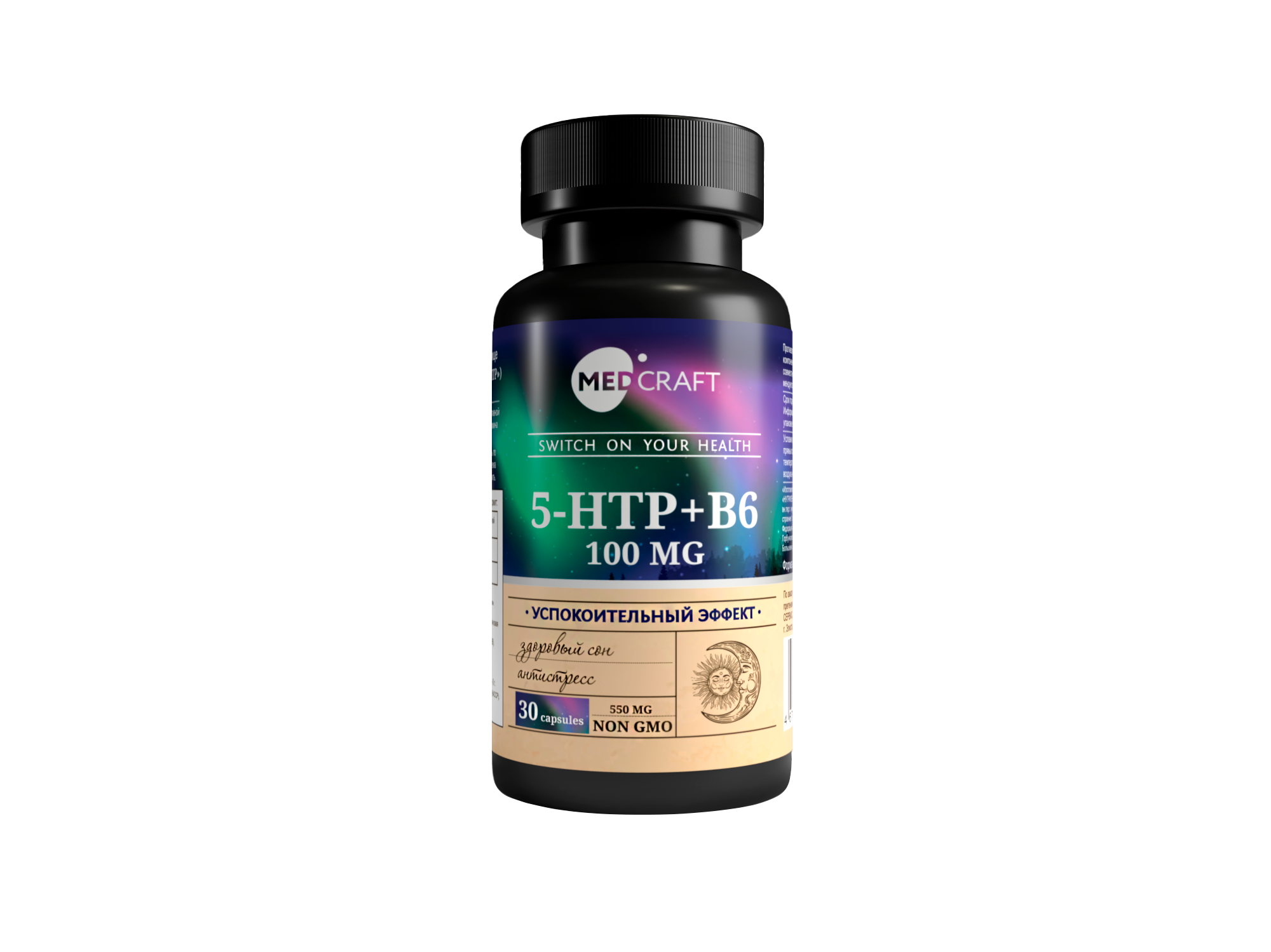 MEDCRAFT, 5-HTP (гидрокситриптофан) + витамин В6, капсулы, 30 шт.