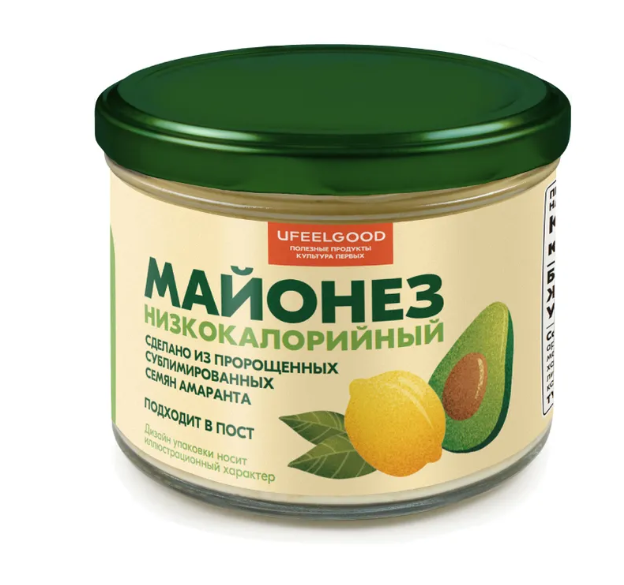UFEELGOOD, Майонез низкокалорийный постный, 230 мл