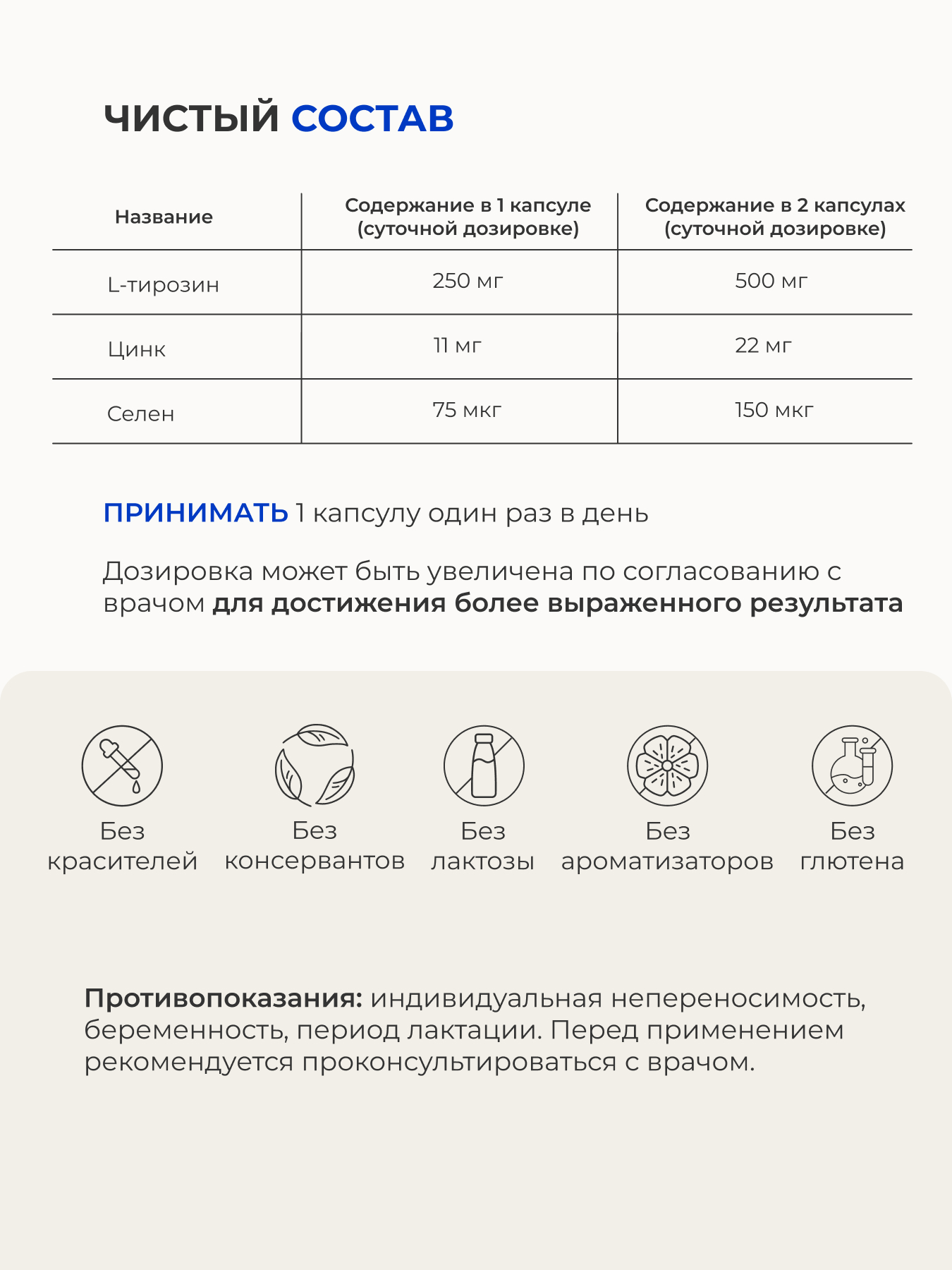 SOLOWAYS, Тирозин комплекс (тирозин, цинк, селен), капсулы, 90 шт.