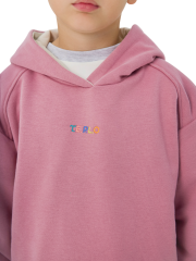 T.E.P.L.O, Худи для детей оверсайз с капюшоном Пудра (Размер 122-128)