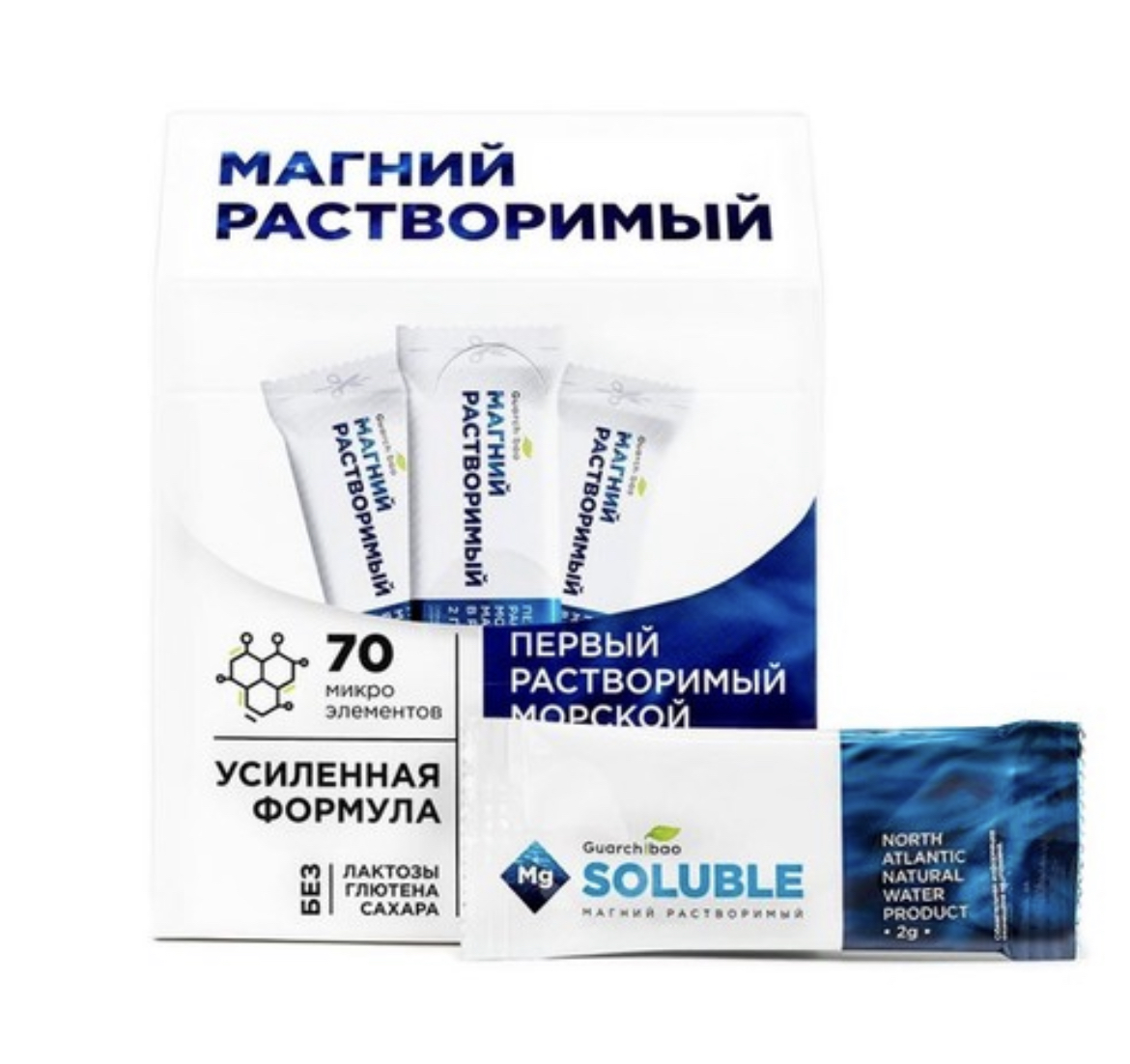 Guarchibao, Морской магний (цитрат), стики, 15 шт.