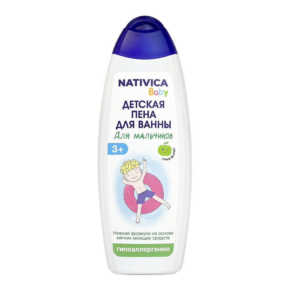 Nativica Baby, Детская пена для ванны для мальчиков 3+, 430 мл