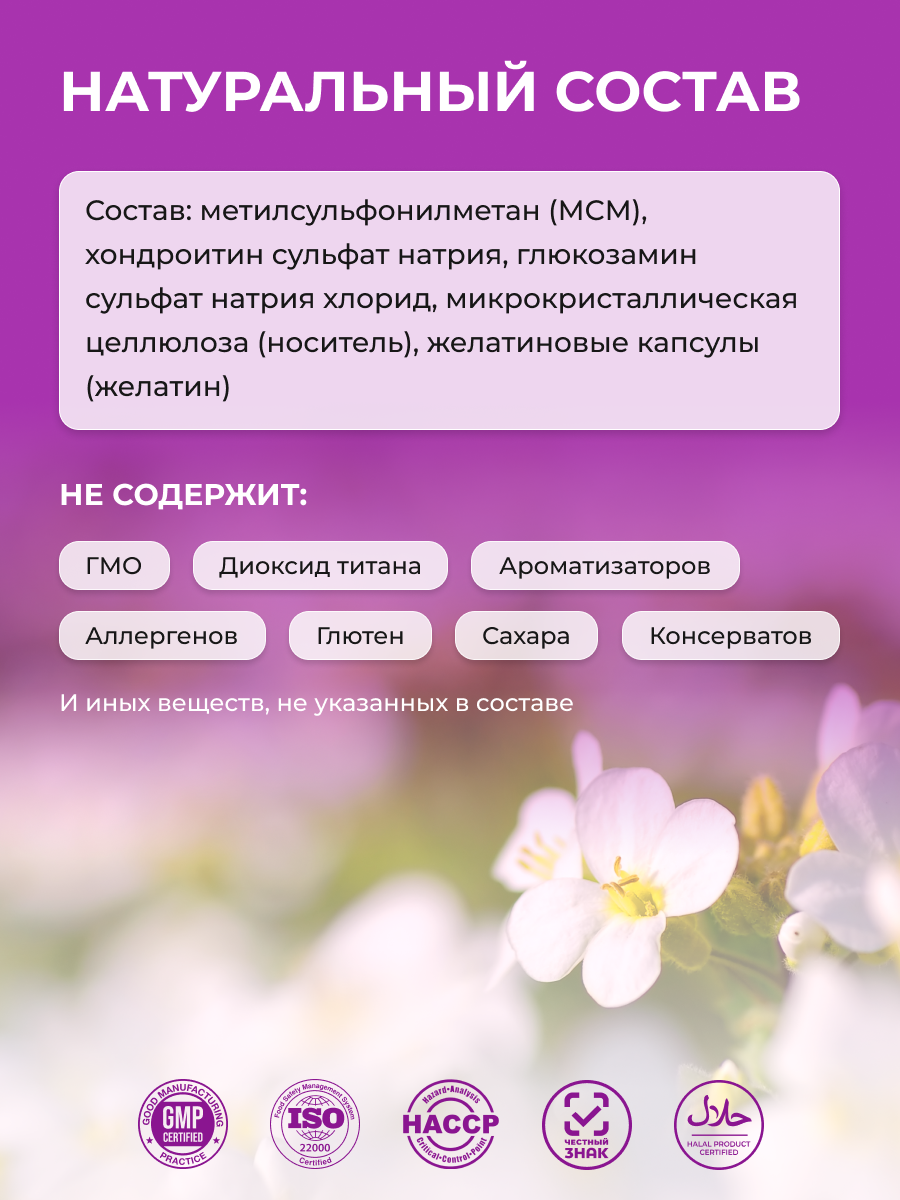 ENBIO, Глюкозамин хондроитин мсм (для суставов и связок), капсулы, 120 шт.