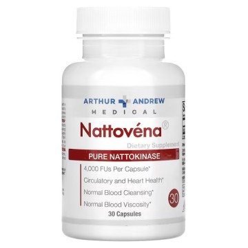 Arthur Andrew Medical, Nattovena (очищенная наттокиназа), капсулы, 30 шт.