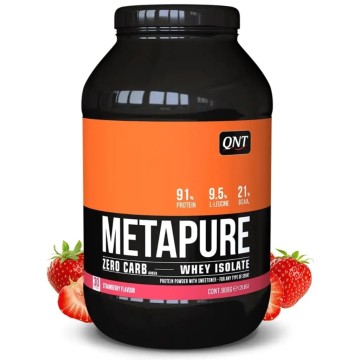 QNT, Протеин «Metapure Zero Carb», со вкусом клубники, порошок, 908 г