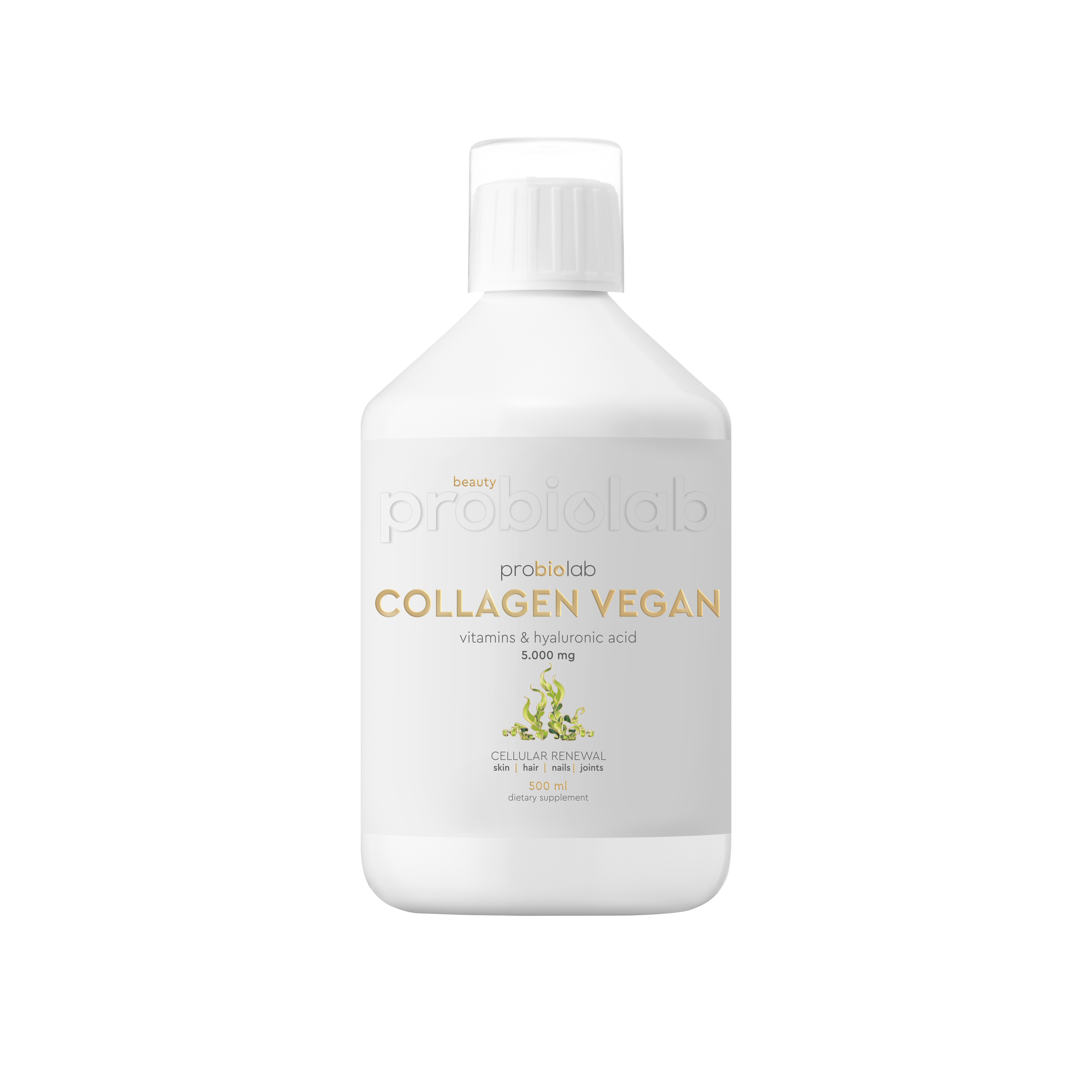 Probiolab, Коллаген для веганов с витаминами и гиалуроновой кислотой «Collagen Vegan», жидкость, 500 мл
