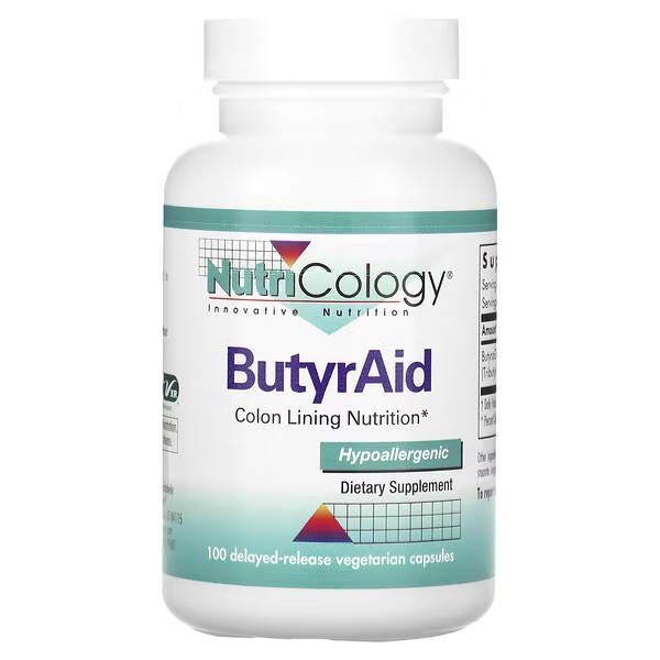 Nutricology, ButyrAid (для здоровья ЖКТ), капсулы, 100 шт.