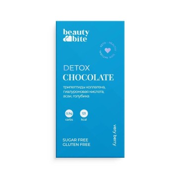 Beauty Diet, Шоколад «Beauty Diet Detox», с асаи и голубикой, 20 г