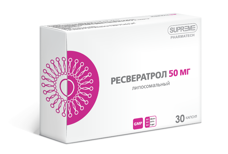 Supreme Pharmatech, Липосомальный Ресвератрол, капсулы, 30 шт.