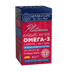 SENSE OF LIFE, Омега-3 Кардио Актив, капсулы, 60 шт.
