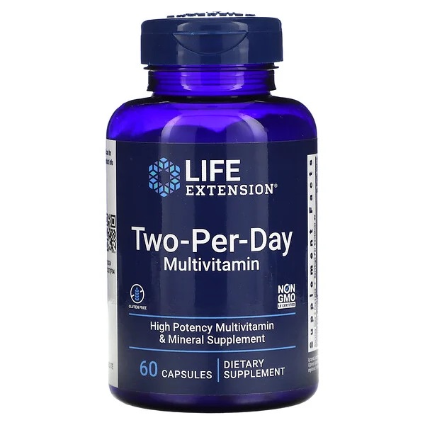 Life Extension, Two-Per-Day Multivitamin (комплекс мультивитаминов), капсулы, 60 шт.